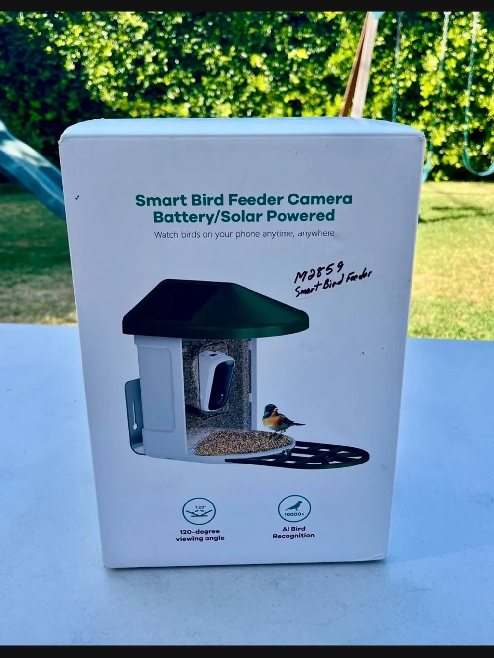 Haymor Green Solar Bird Feeder with Camera New In Box #M2859